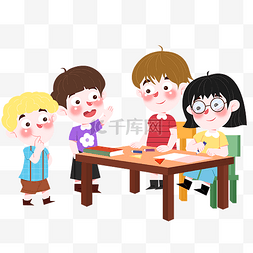 小孩学习图片_幼稚园幼儿园学校上课