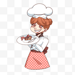 甜点卡通厨师形象