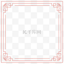 窗户纹图片_中式简约回型纹中国风格边框