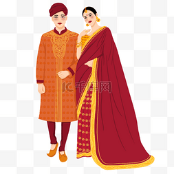 印度纱丽图片_穿戴华丽首饰的印度婚礼现场