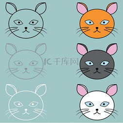 The cat face different colour.. 猫脸不同