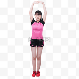 健身房锻炼运动女孩