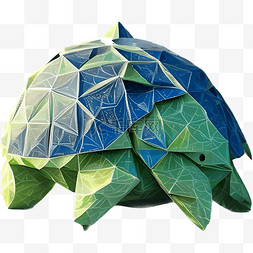 日式折纸卡通动物乌龟
