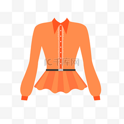 橙色女衬衫剪贴画
