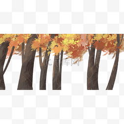 秋季树丛树林