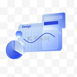 报表统计表图片_立体渐变界面科技毛玻璃