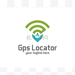 GPS locator design vector template. Pin maps 