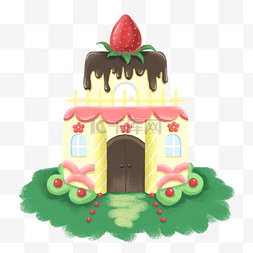 食物人设图片_城堡梦幻糖果蛋糕房子