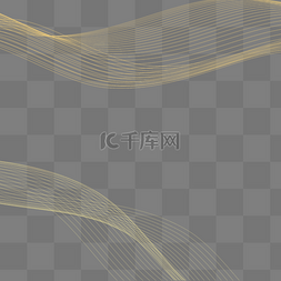 年会光效素材图片_金色漂浮线条装饰