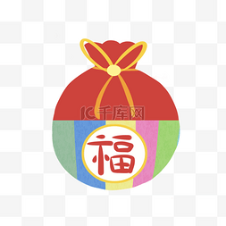 中国传统文化节日海报图片_韩国新年福袋大红色