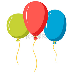 彩色气球婚礼图片_彩色气球的插图。