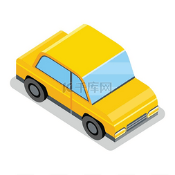 黄色汽车图标。
