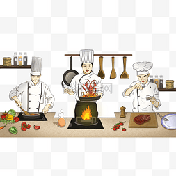 烹饪美食图片_世界厨师日厨师烹饪美食