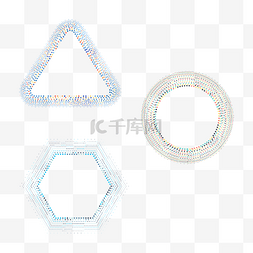 圆边框点图片_彩色几何多边形圆点边框合集