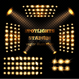 照明背景图图片_体育场聚光灯金镶有拱腹和发射器