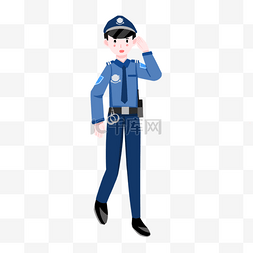 卡通警察人物