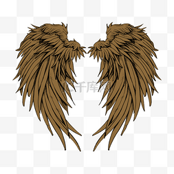 线稿的翅膀图片_在木纹材质上的金色天使羽翼翅膀