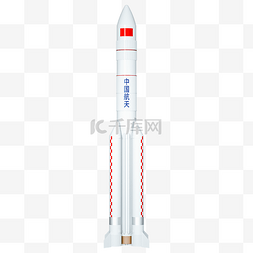 船3d模型图片_3D立体航天长征5号运载火箭C4D模型