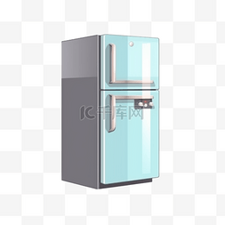 双门式电冰箱图片_卡通手绘家电电冰箱