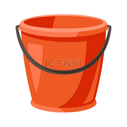 塑料桶盆图片_花园塑料桶的插图农业和园艺工具