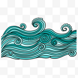 海浪纹样图片_波浪抽象装饰线条