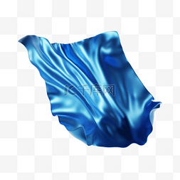 蓝色绸缎图片_3DC4D立体蓝色飘逸丝绸