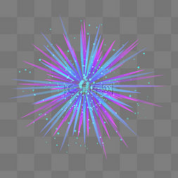 烟花科技光效图片_蓝紫科技中心发散光效爆炸烟花