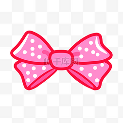 粉红色的新鲜蝴蝶结装饰模式