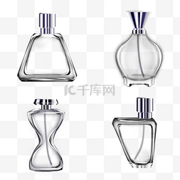 透明造型图片_香水瓶透明玻璃多种造型