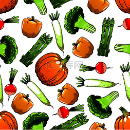 红色甜椒图片_有机农场蔬菜与橙色甜椒和南瓜、