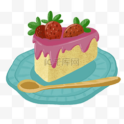 草莓酥饼图片_果冻奶冻草莓蛋糕