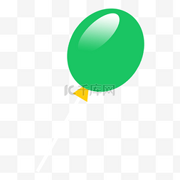 塑料杆上的绿色卡通气球