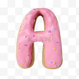 字母d图片_甜甜圈英文字母a