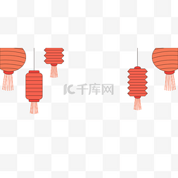 元宵贺词图片_中国风古风元宵节灯笼红灯笼