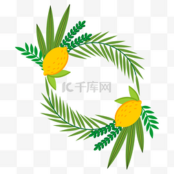 sukkot图片_sukkot festival beautiful plant pattern