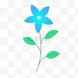 冰蓝色花瓣可爱春天花朵