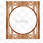 中国古风镂空窗户门窗边框中式家具窗户