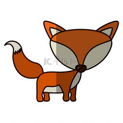 动物构成图片_孤立的狐狸卡通设计
