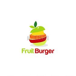 水果汉堡创意概念标志符号