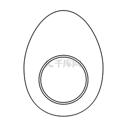 烹饪涂鸦图片_一块鸡蛋黑色图标。
