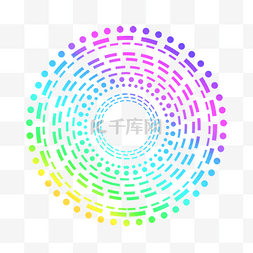 彩色旋转圆点图片_圆点彩色半色调抽象形状