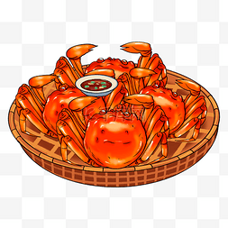 秋季海鲜美食螃蟹大闸蟹