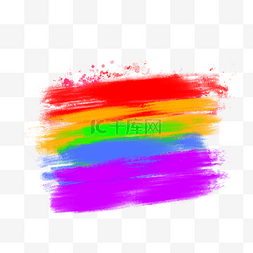 抽象彩虹颜料颗粒笔刷