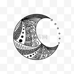 月亮禅绕画神秘纹饰