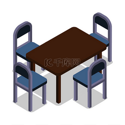 椅子和桌子等距设计。
