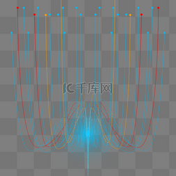 大数据传输科技彩色线条光点光线