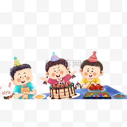 六一儿童节蛋糕大家一起庆祝儿童