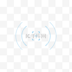 十字瞄准图片_十字线未来科技感蓝色