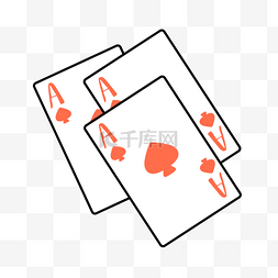 纸牌红桃图片_卡通玩纸牌剪贴画