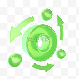 荧光绿色图片_3D立体荧光绿色磨砂玻璃几何